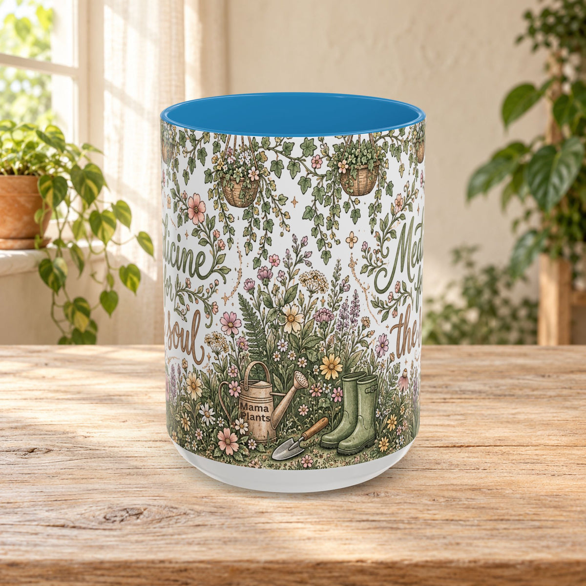 Medicine For The Soul Floral Coffee Mug (11oz or 15oz)