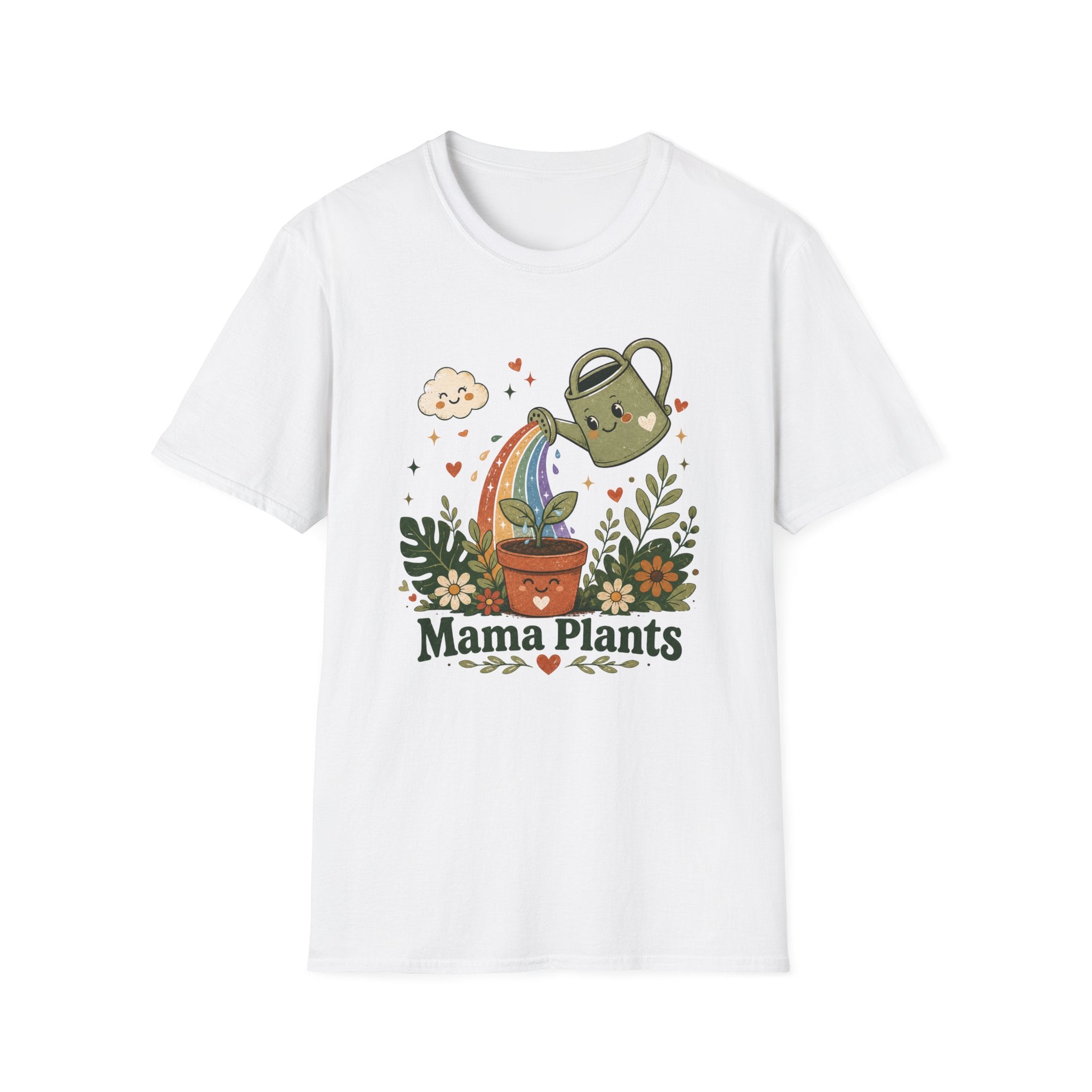 Rainbow Water Can Mama Plants C1 T-Shirt
