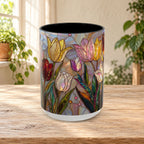 Stained Glass Tulips Flowers Coffee Accent Mug – 11/15oz