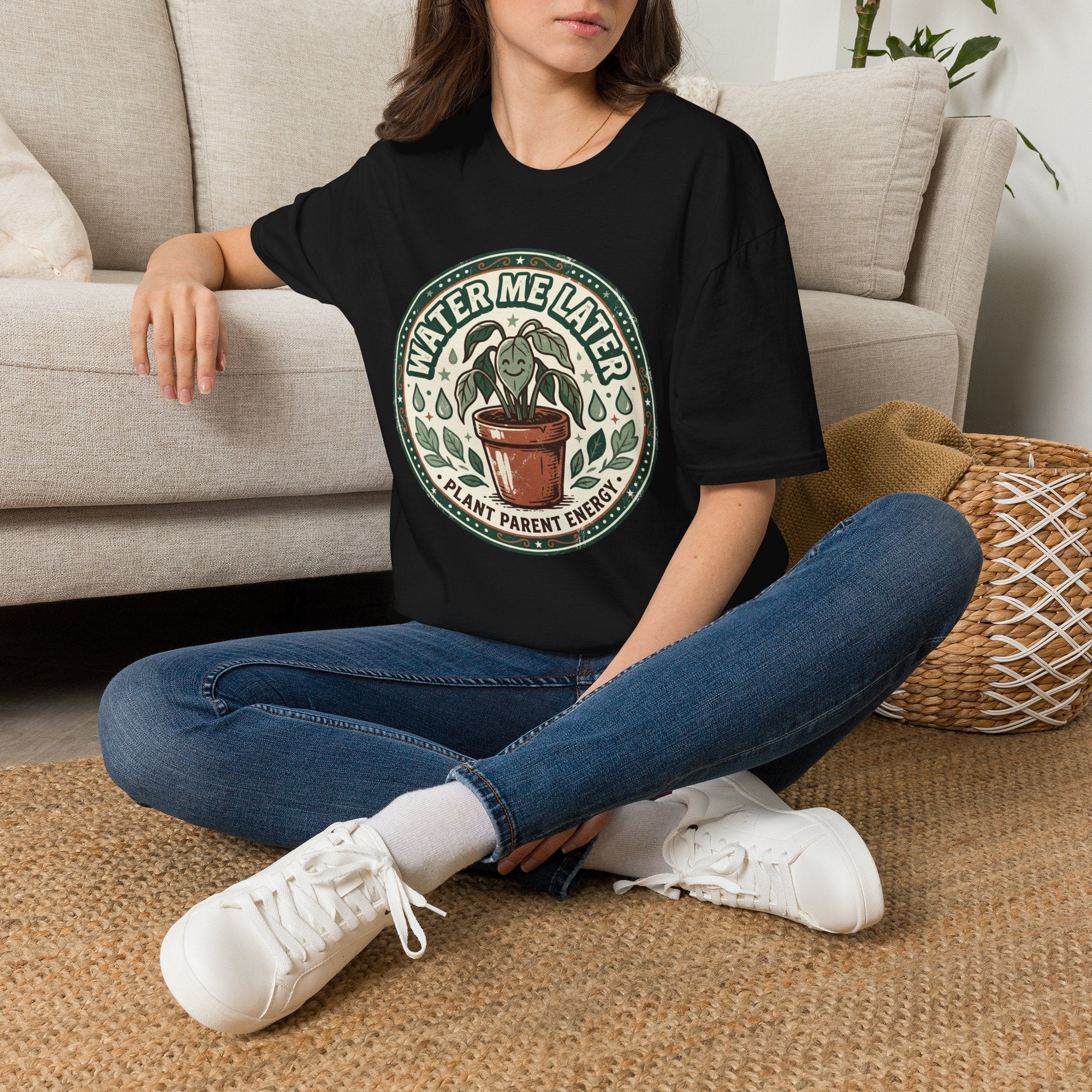 Water Me Later Retro Badge Design G1 T-Shirt
