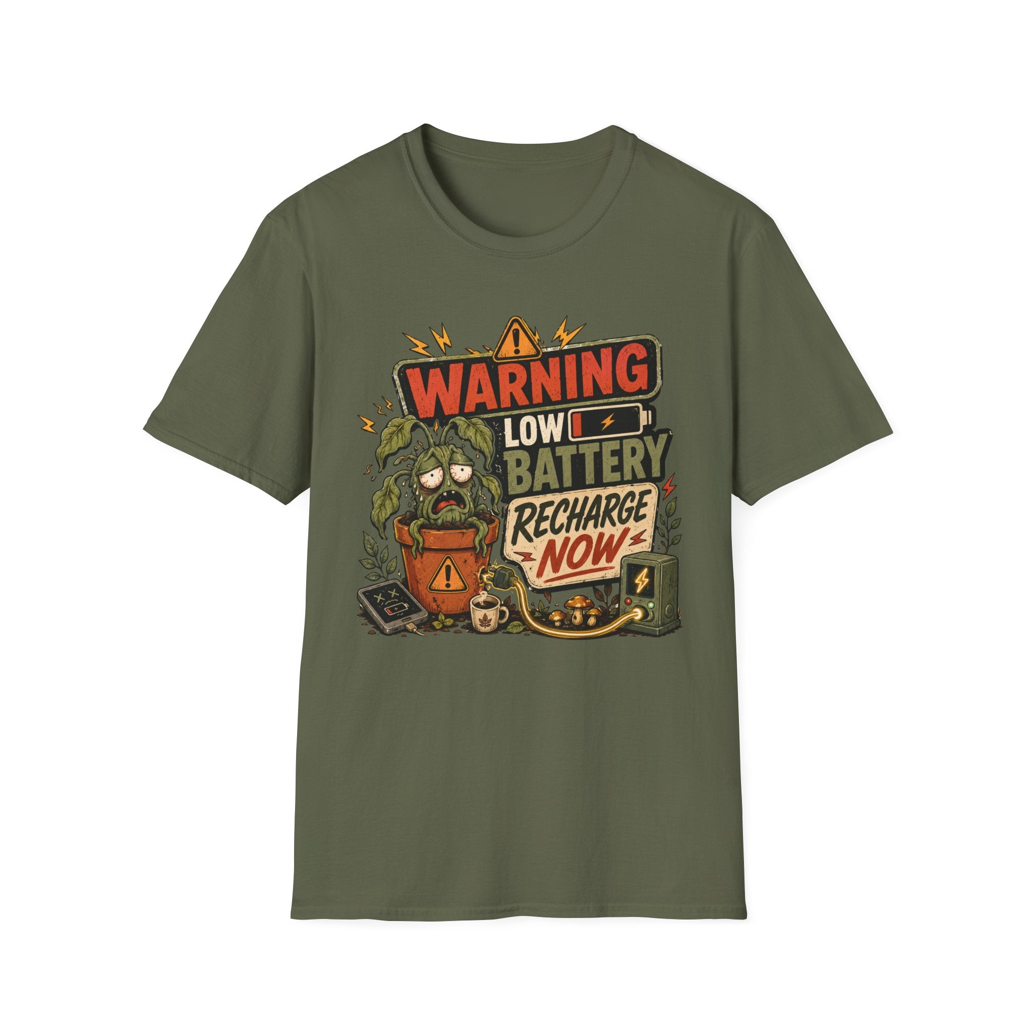 Warning Low Battery Recharge Now C1 T-Shirt