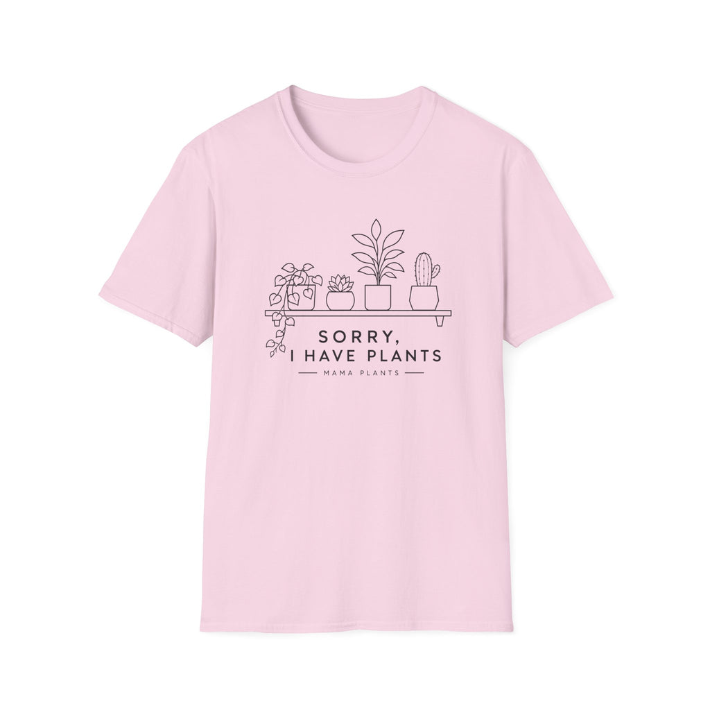 Sorry I have plants Black Line Art C1 T-Shirt