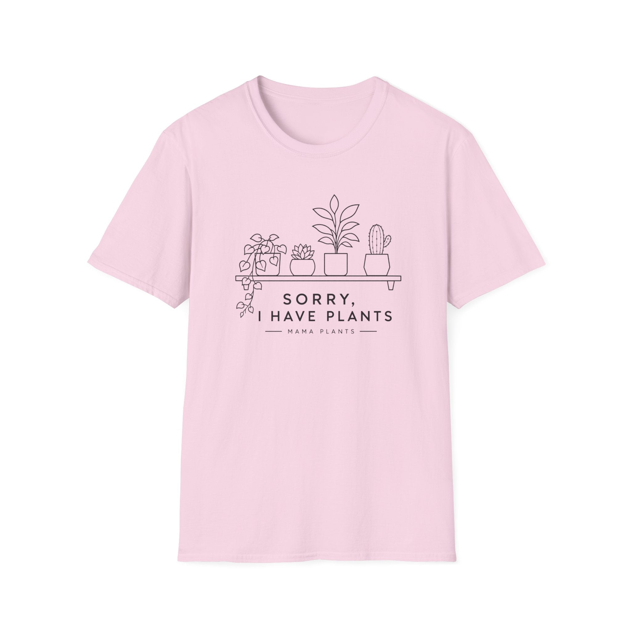 Sorry I have plants Black Line Art C1 T-Shirt