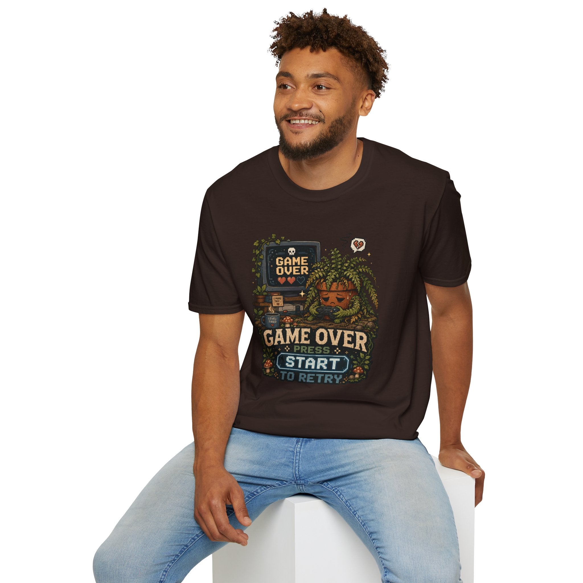 GAME OVER PRESS START TO RETRY C1 T-Shirt