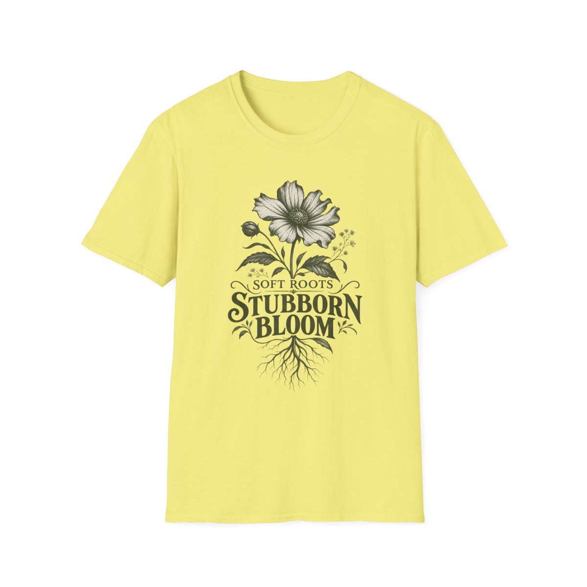 Soft Roots Stubborn Bloom Dark C1 T-Shirt