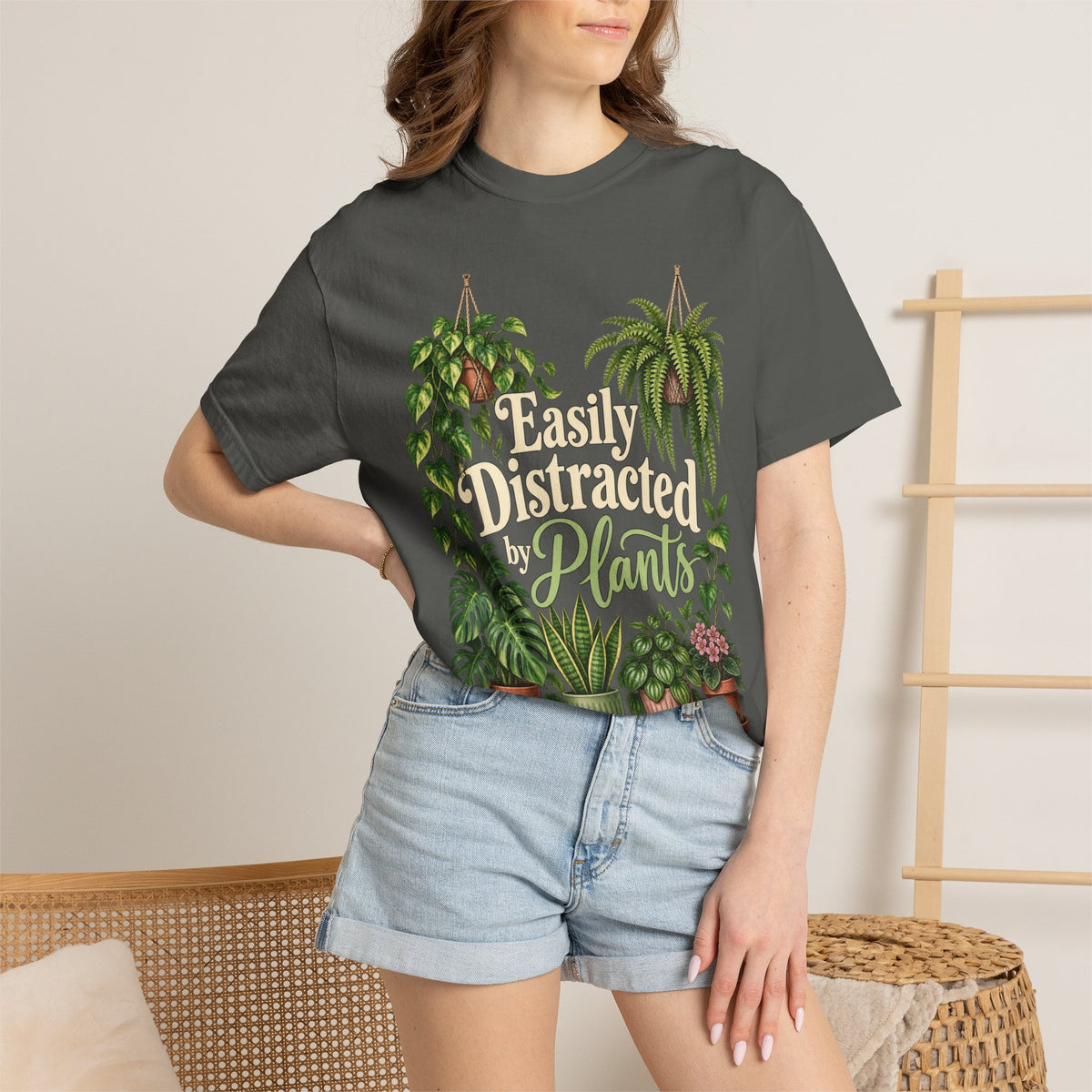 Easily Distracted by Plants - Premium T-Shirt