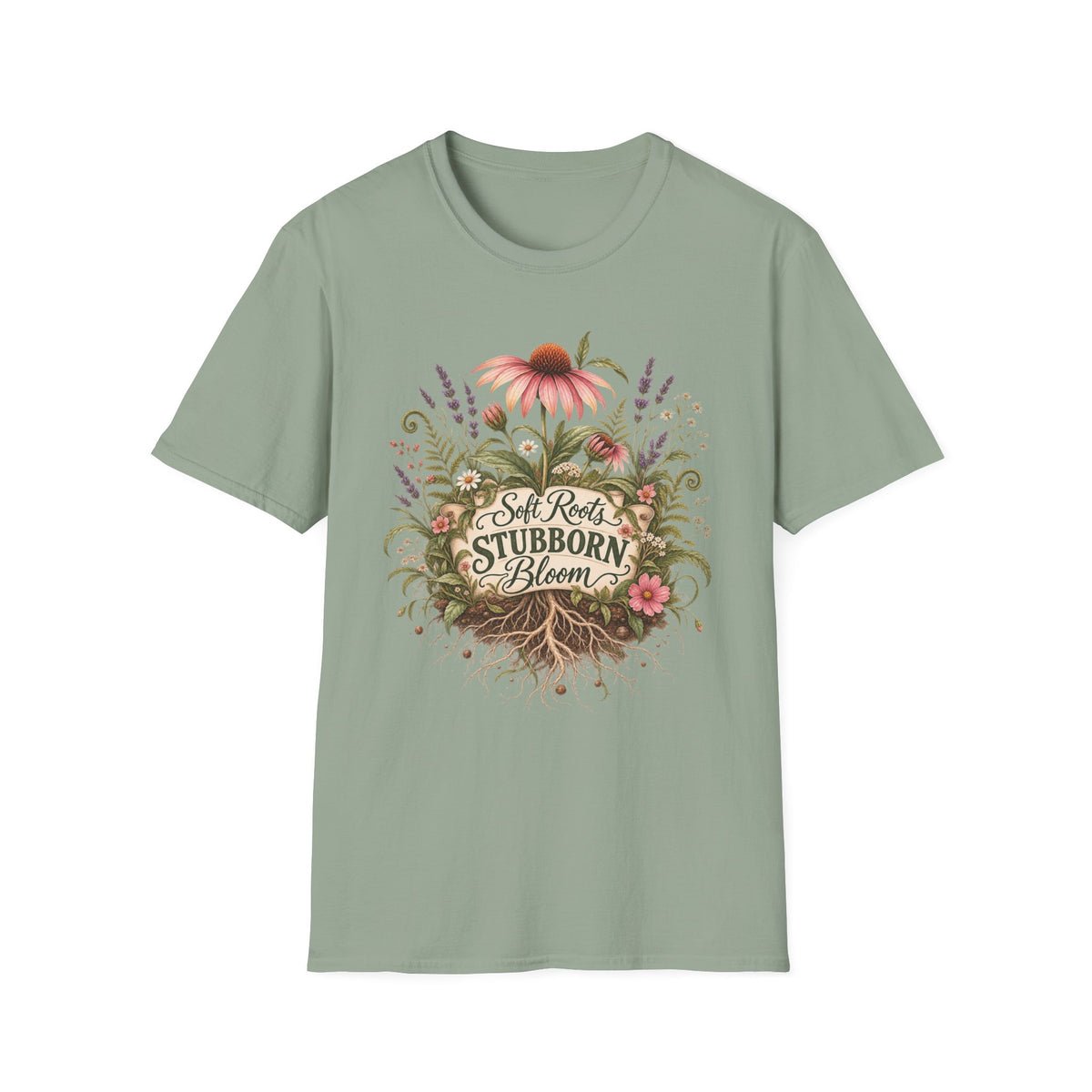 Soft Roots Stubborn Bloom Emblem C1 T-Shirt