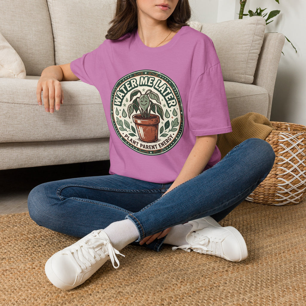 Water Me Later Retro Badge Design G1 T-Shirt
