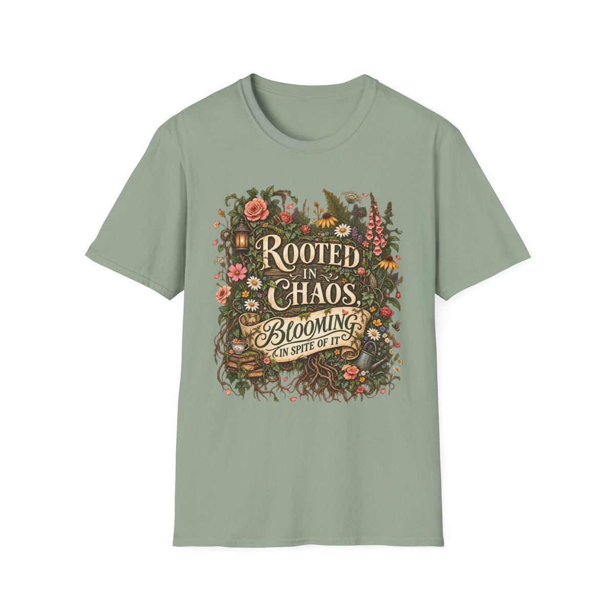 Rooted in Chaos Blooming in Spite of It C1-1 T-Shirt