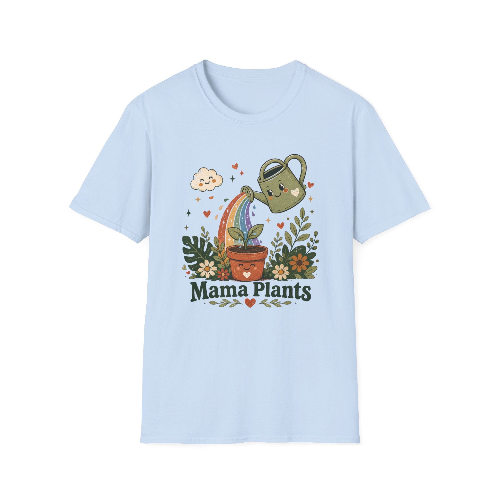 Rainbow Water Can Mama Plants C1 T-Shirt