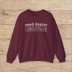 Seed Dealer Crewneck Sweatshirt – Botanical Seed Packet Graphic