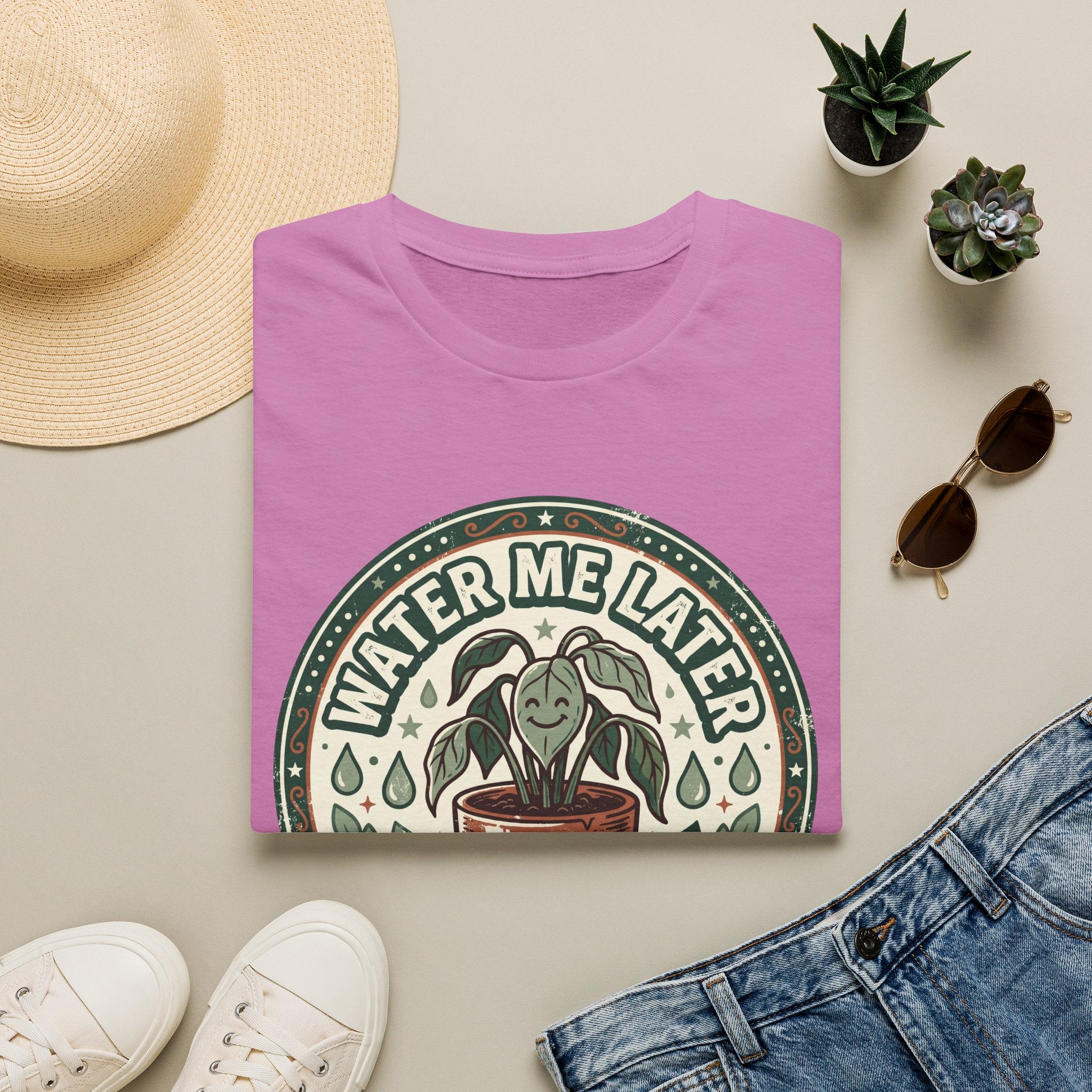Water Me Later Retro Badge Design G1 T-Shirt