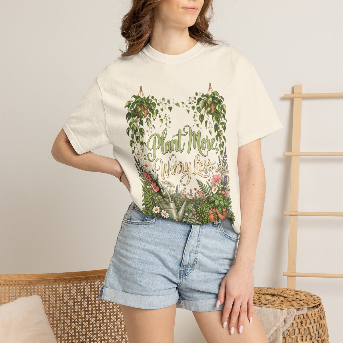 Plant More Worry Less C1 - Premium T-Shirt