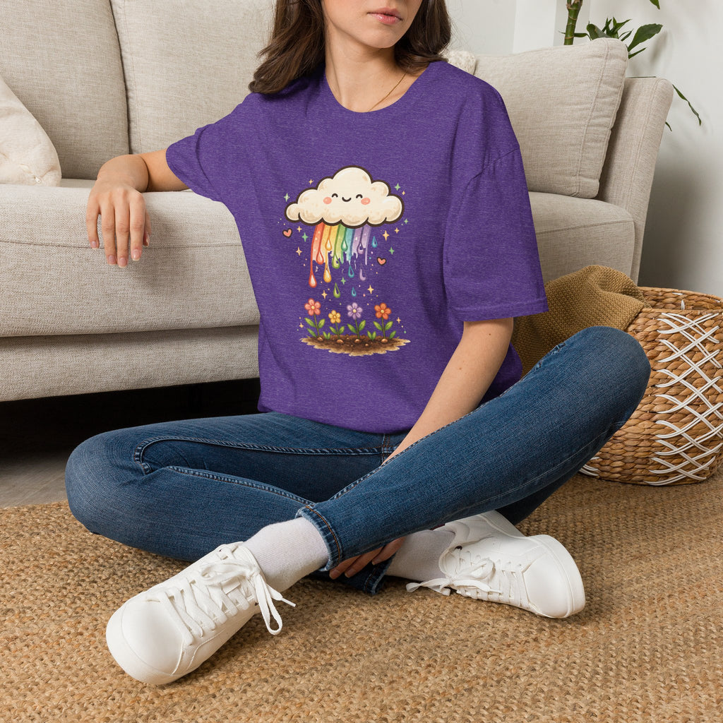 Rainbow Rain Flowers C1 T-Shirt