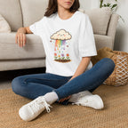 Rainbow Rain Flowers C1 T-Shirt