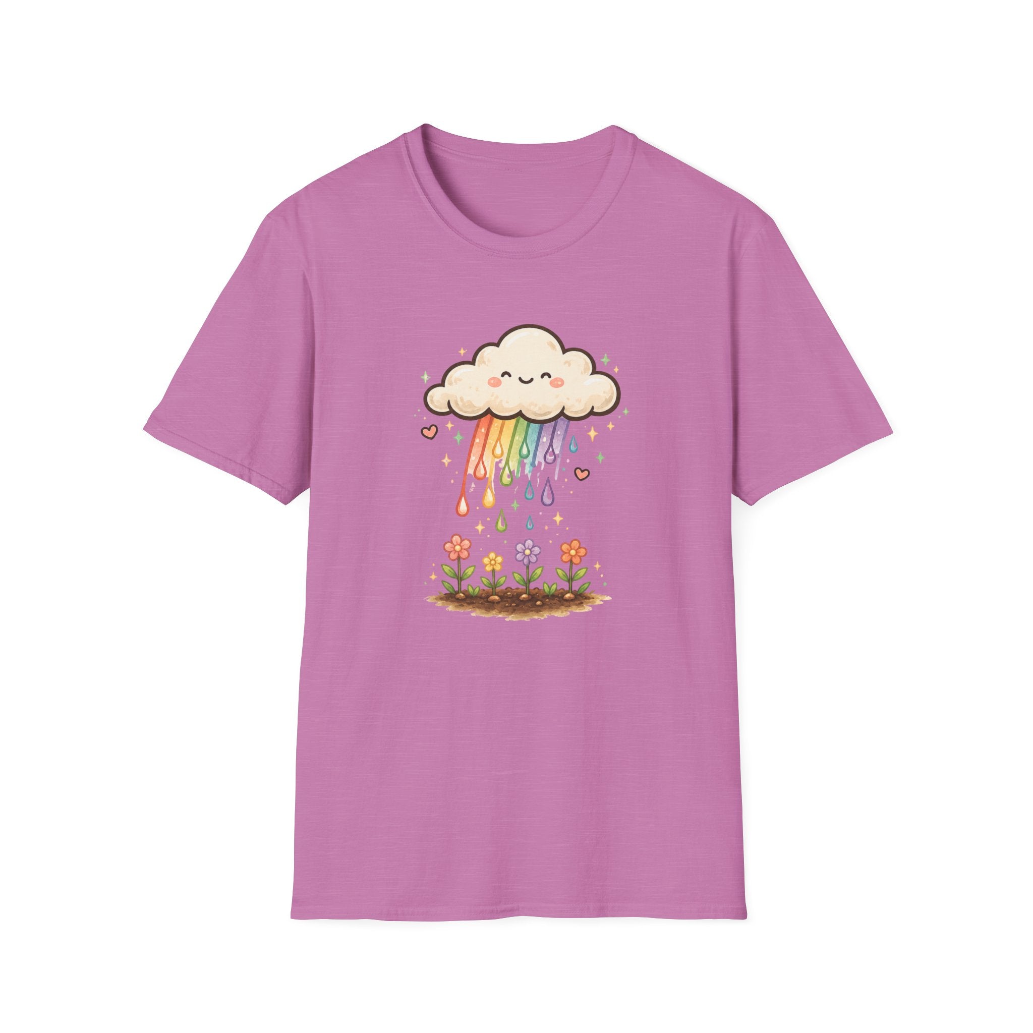 Rainbow Rain Flowers C1 T-Shirt