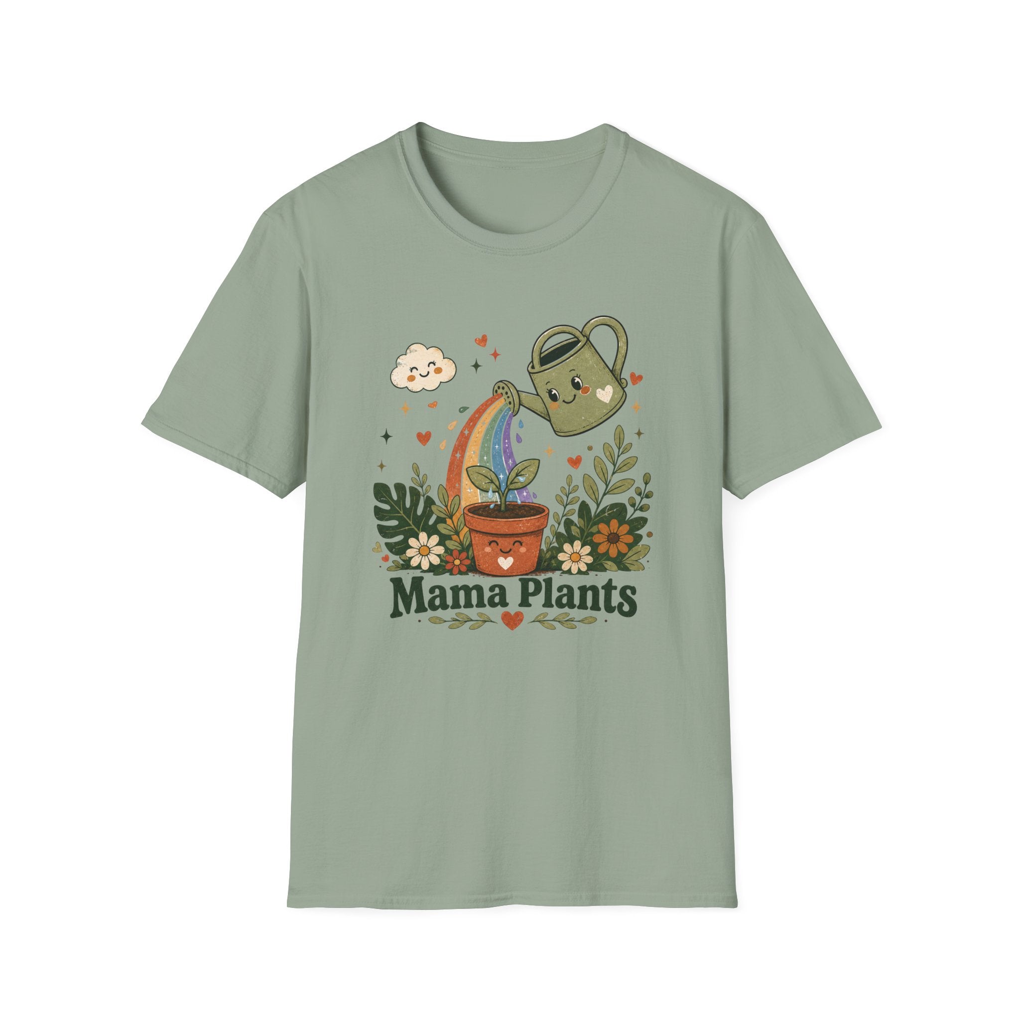 Rainbow Water Can Mama Plants C1 T-Shirt
