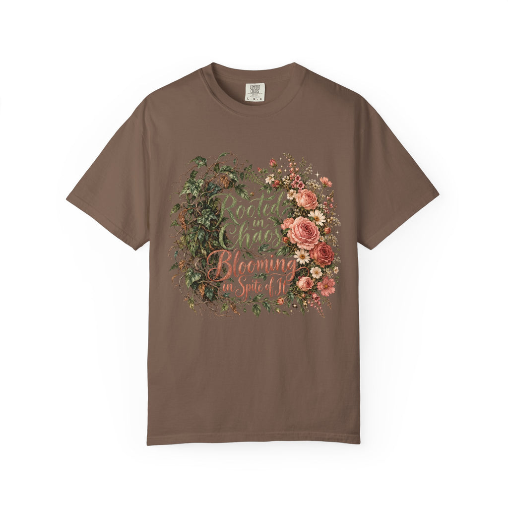 Rooted in Chaos Blooming in Spite of It Premium T-Shirt