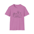 Sorry I have plants Black Line Art C1 T-Shirt