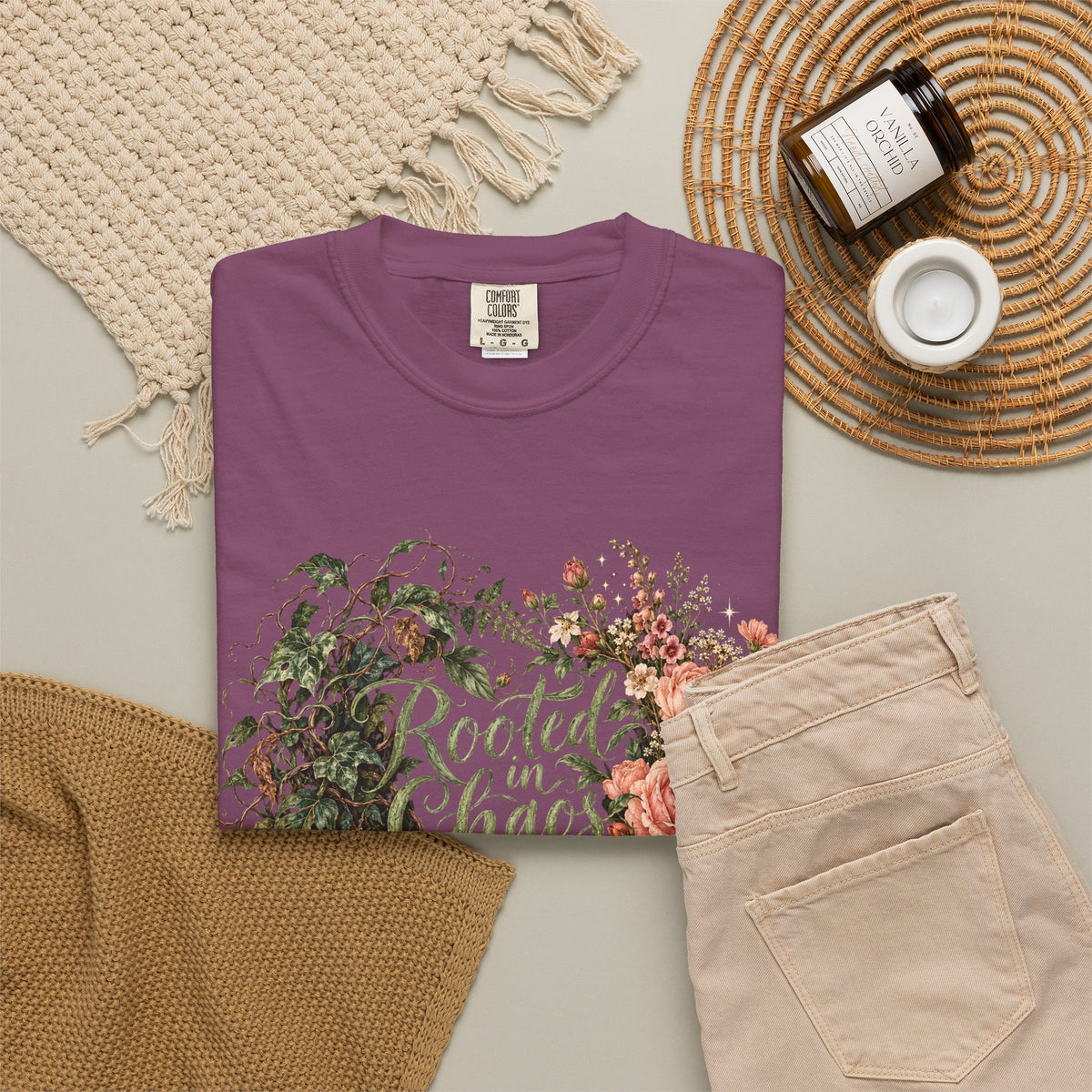 Rooted in Chaos Blooming in Spite of It Premium T-Shirt