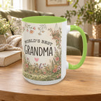 World's Best Grandma Floral Accent Coffee Mug – 11/15 oz