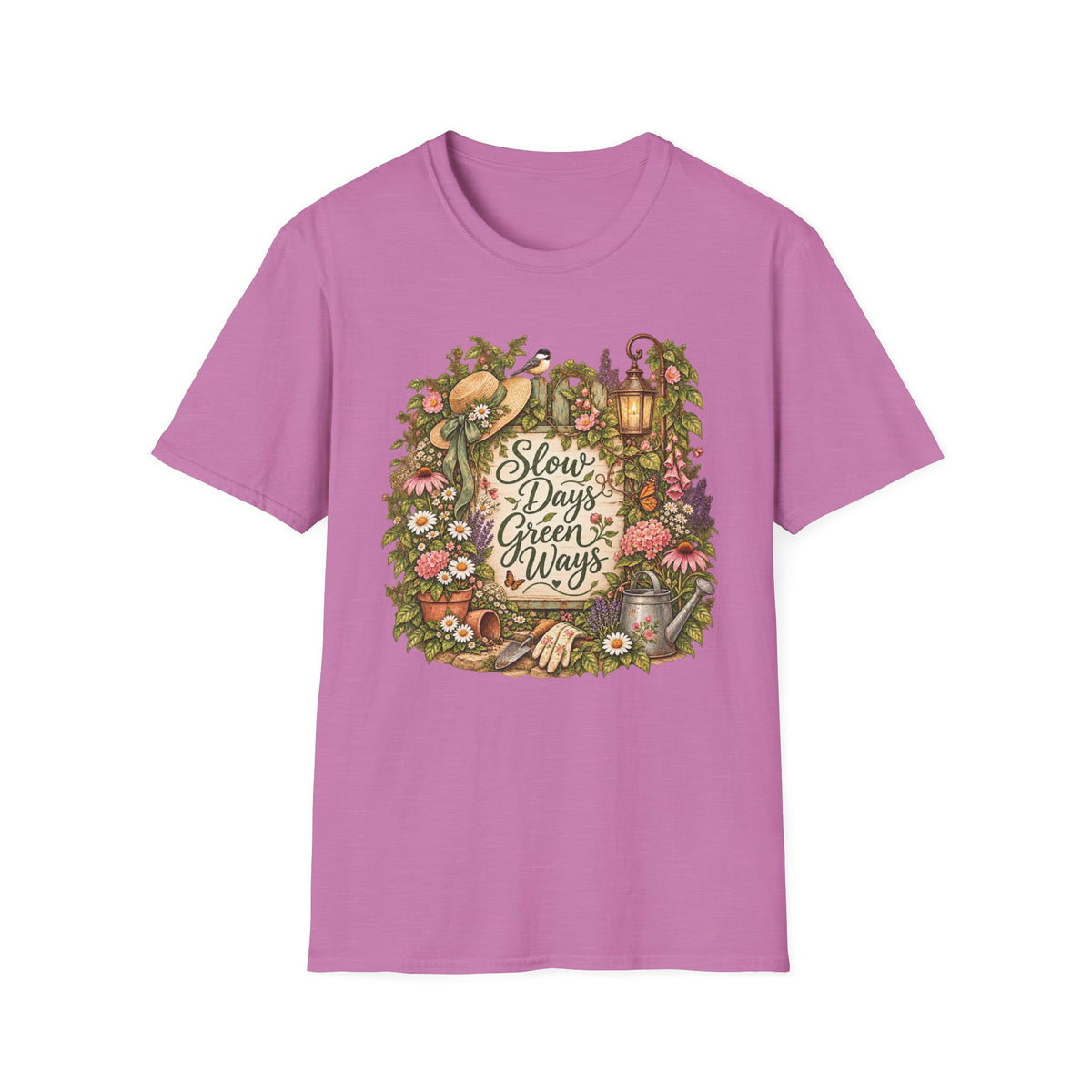 Slow Days Green Ways Garden Vignette C1 T-Shirt
