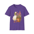 Duck and flowers in a rustic garden C1 T-Shirt