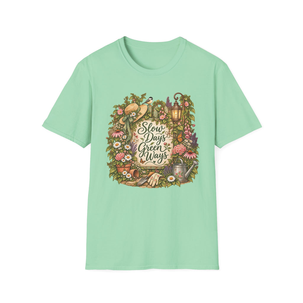 Slow Days Green Ways Garden Vignette C1 T-Shirt