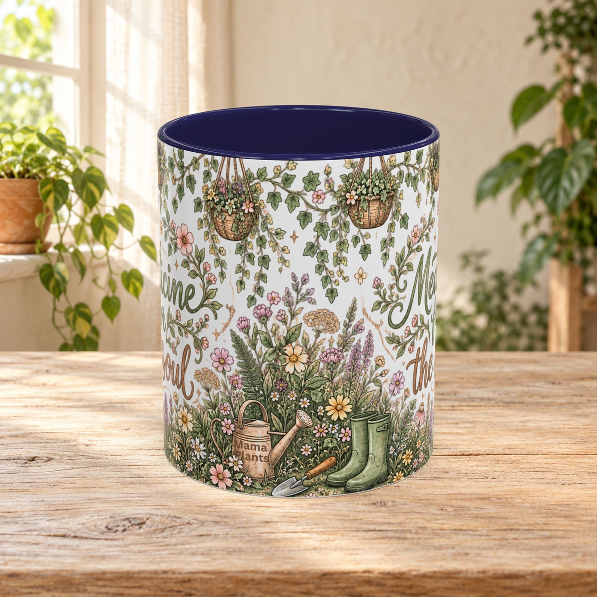 Medicine For The Soul Floral Coffee Mug (11oz or 15oz)