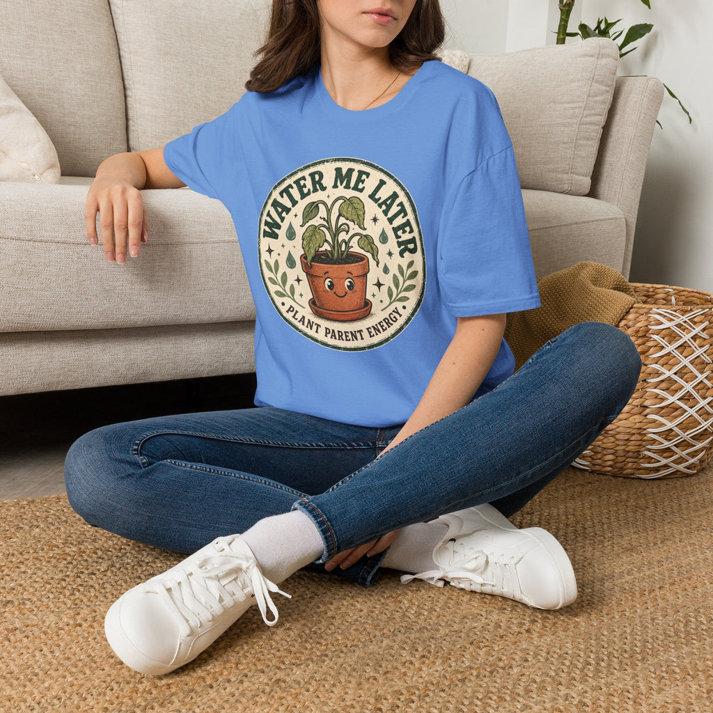 Water Me Later Retro Badge Design C1 T-Shirt