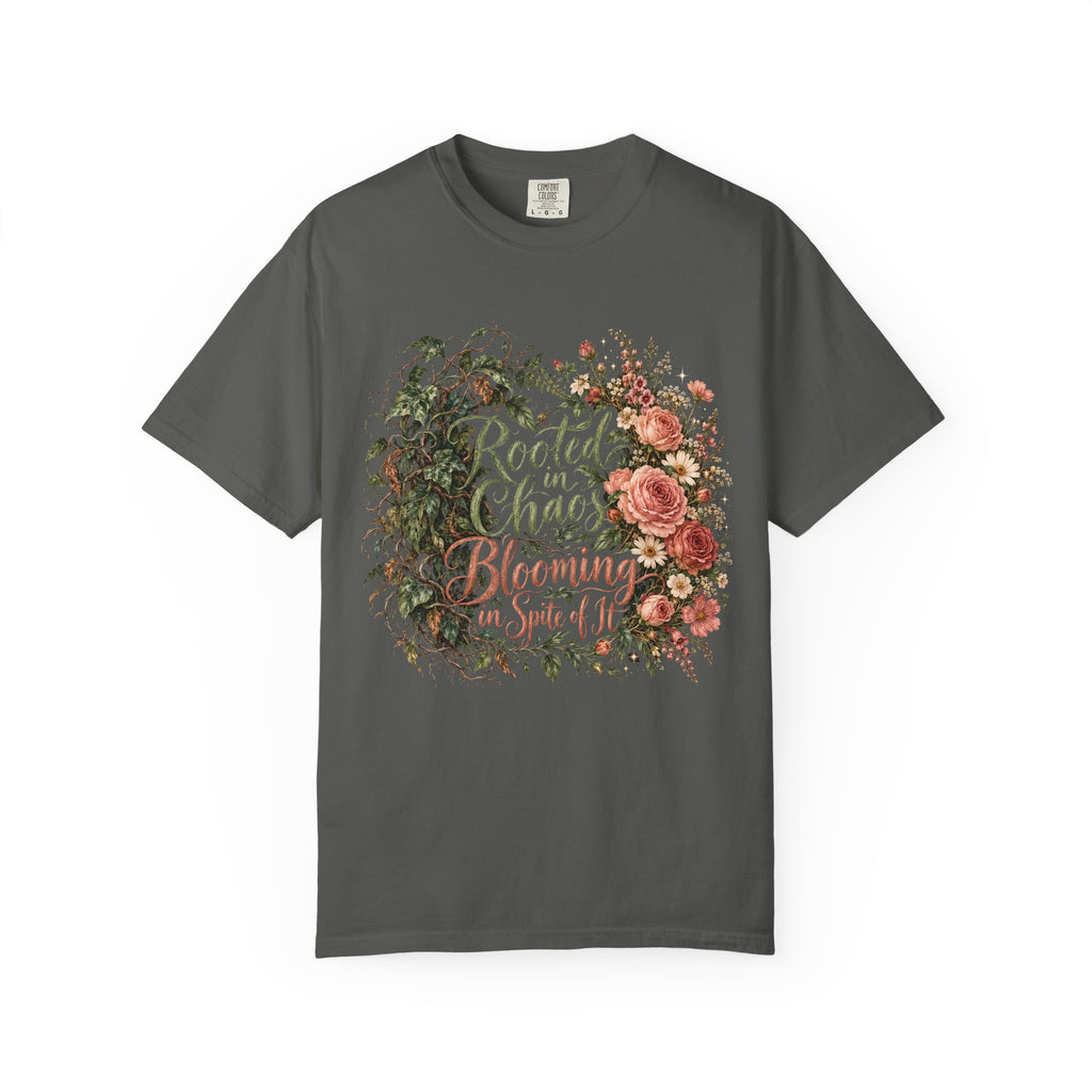 Rooted in Chaos Blooming in Spite of It Premium T-Shirt
