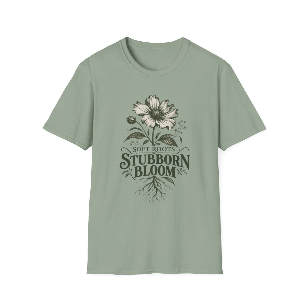 Soft Roots Stubborn Bloom Dark C1 T-Shirt