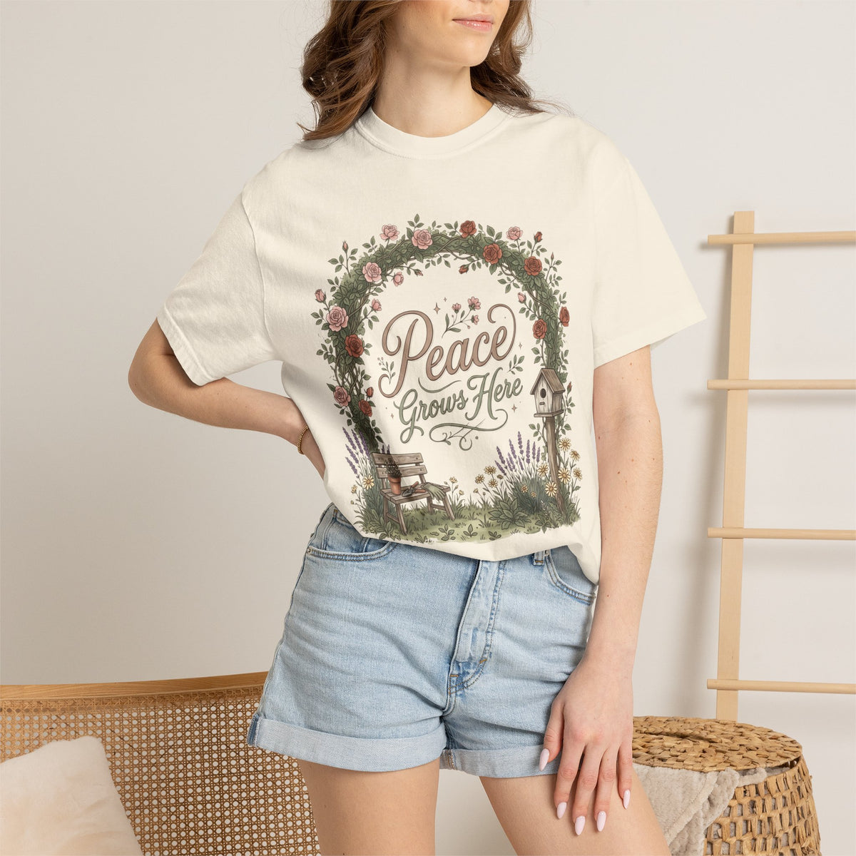 Peace Grows Here Premium T-Shirt