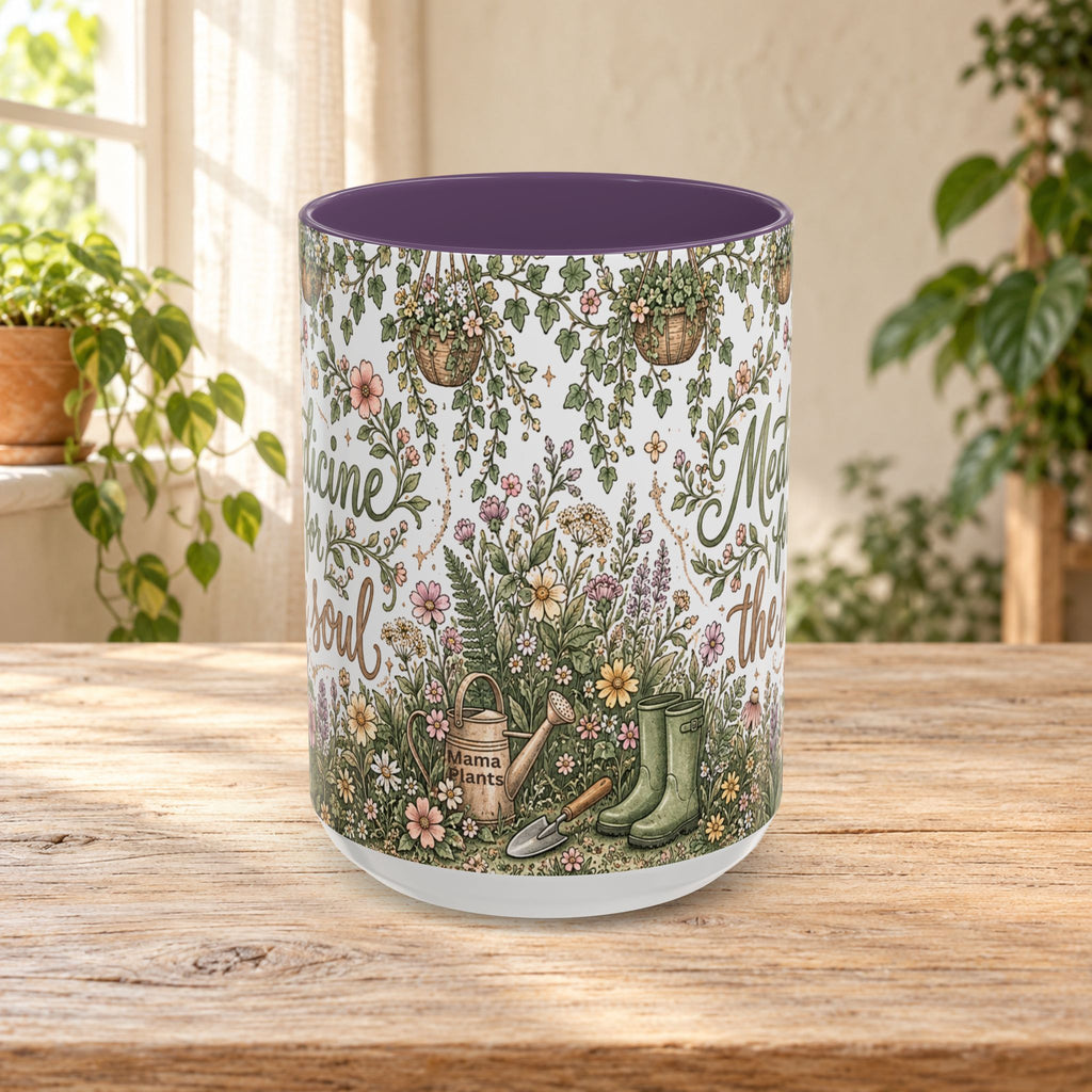 Medicine For The Soul Floral Coffee Mug (11oz or 15oz)