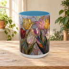 Stained Glass Tulips Flowers Coffee Accent Mug – 11/15oz