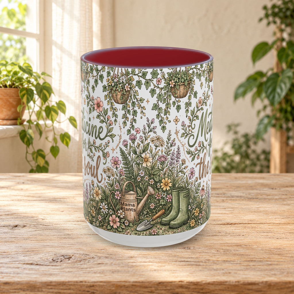 Medicine For The Soul Floral Coffee Mug (11oz or 15oz)