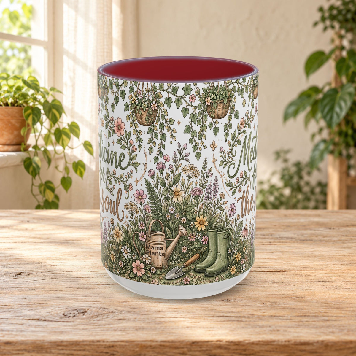 Medicine For The Soul Floral Coffee Mug (11oz or 15oz)