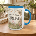 World's Best Grandma Floral Accent Coffee Mug – 11/15 oz