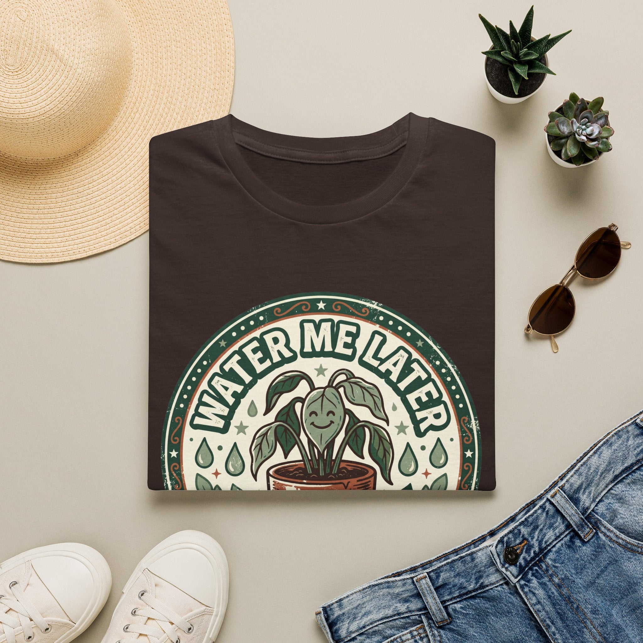 Water Me Later Retro Badge Design G1 T-Shirt