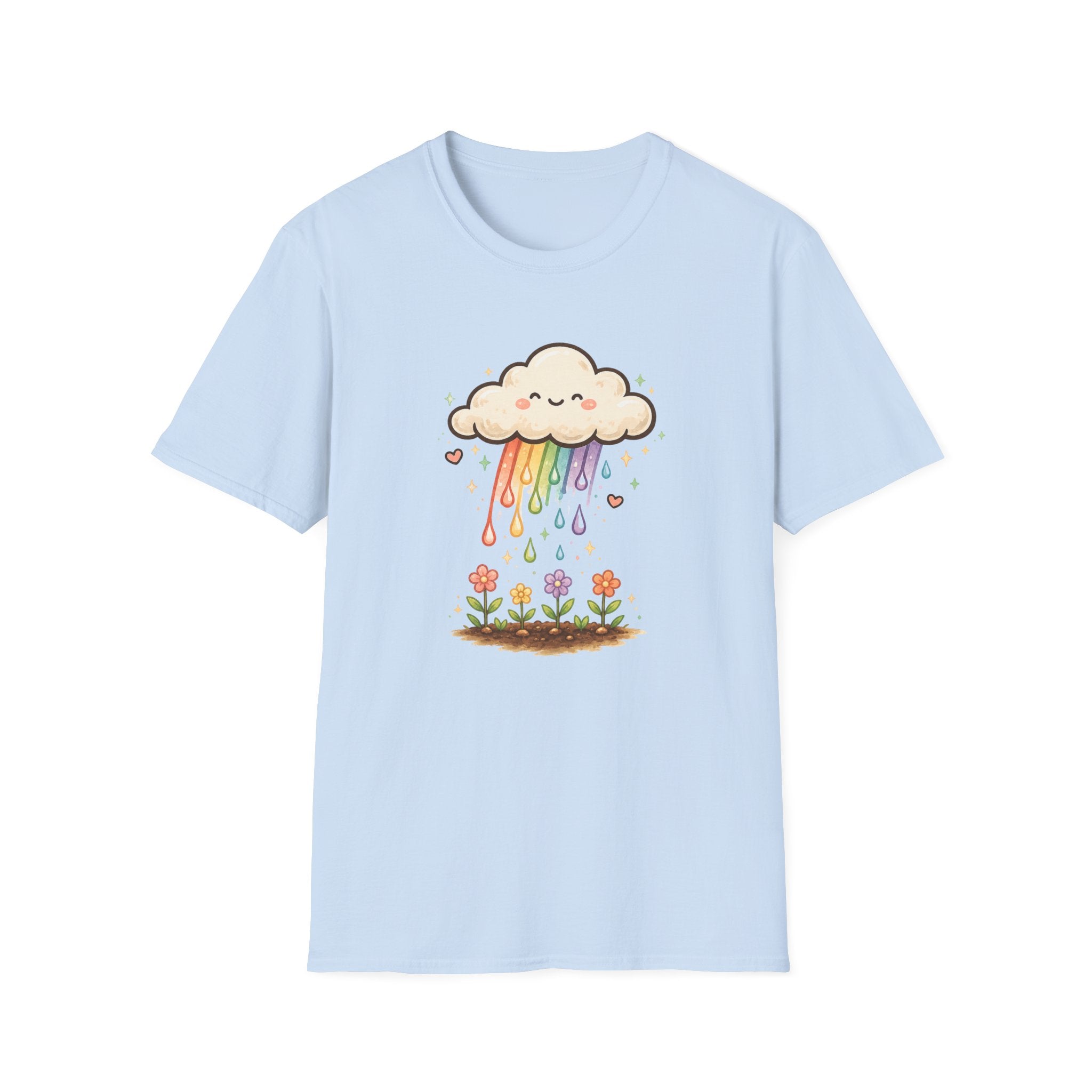 Rainbow Rain Flowers C1 T-Shirt