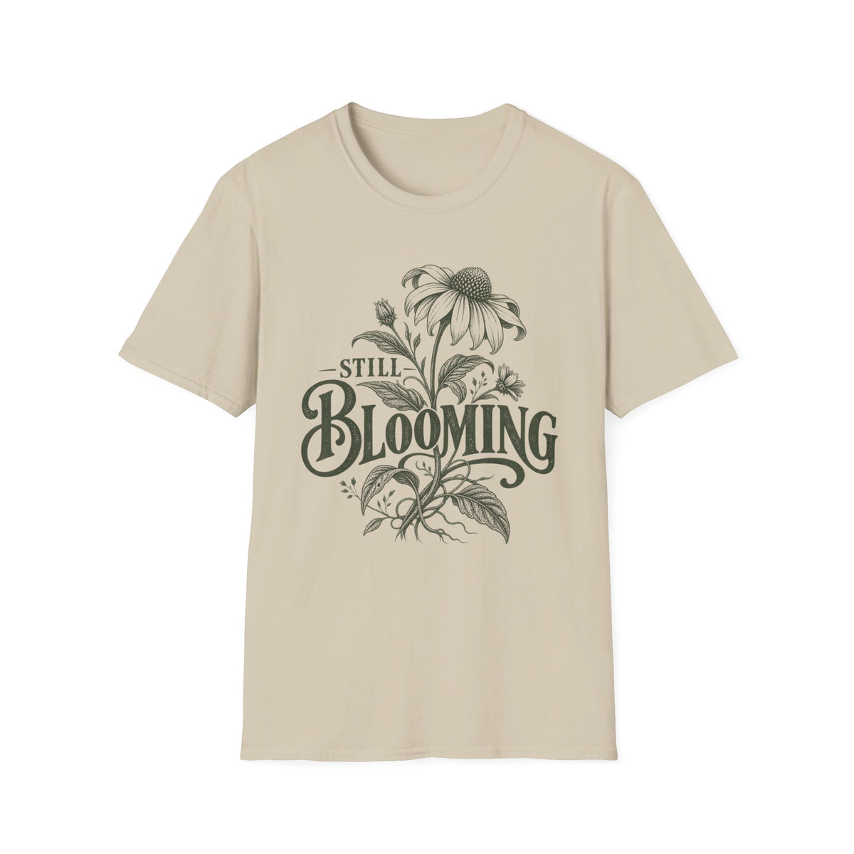 Still Blooming Botanical Emblem C1 T-Shirt