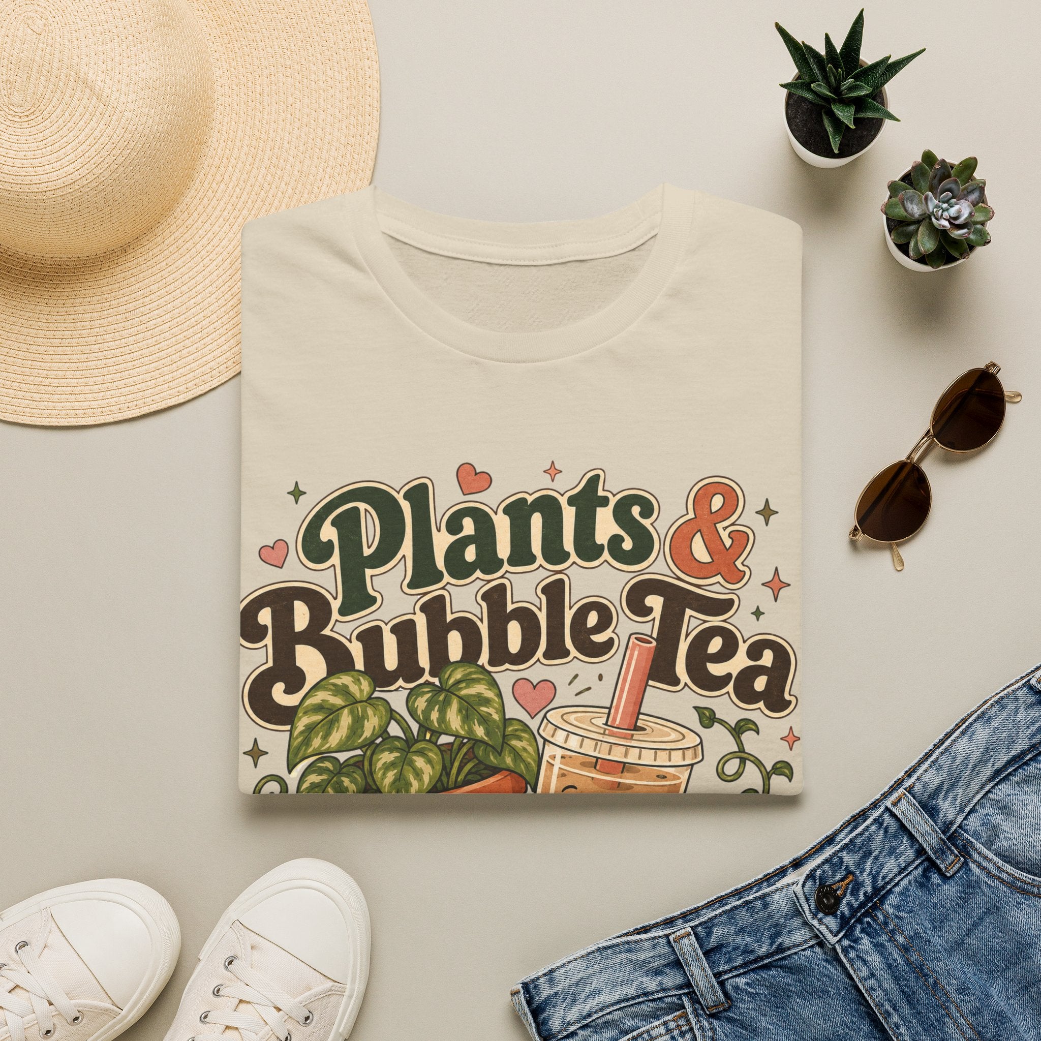 Plants & Bubble Tea Forever C1 T-Shirt