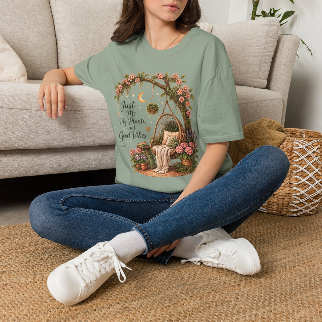 Just Me My Plants and Good Vibes C1 T-Shirt