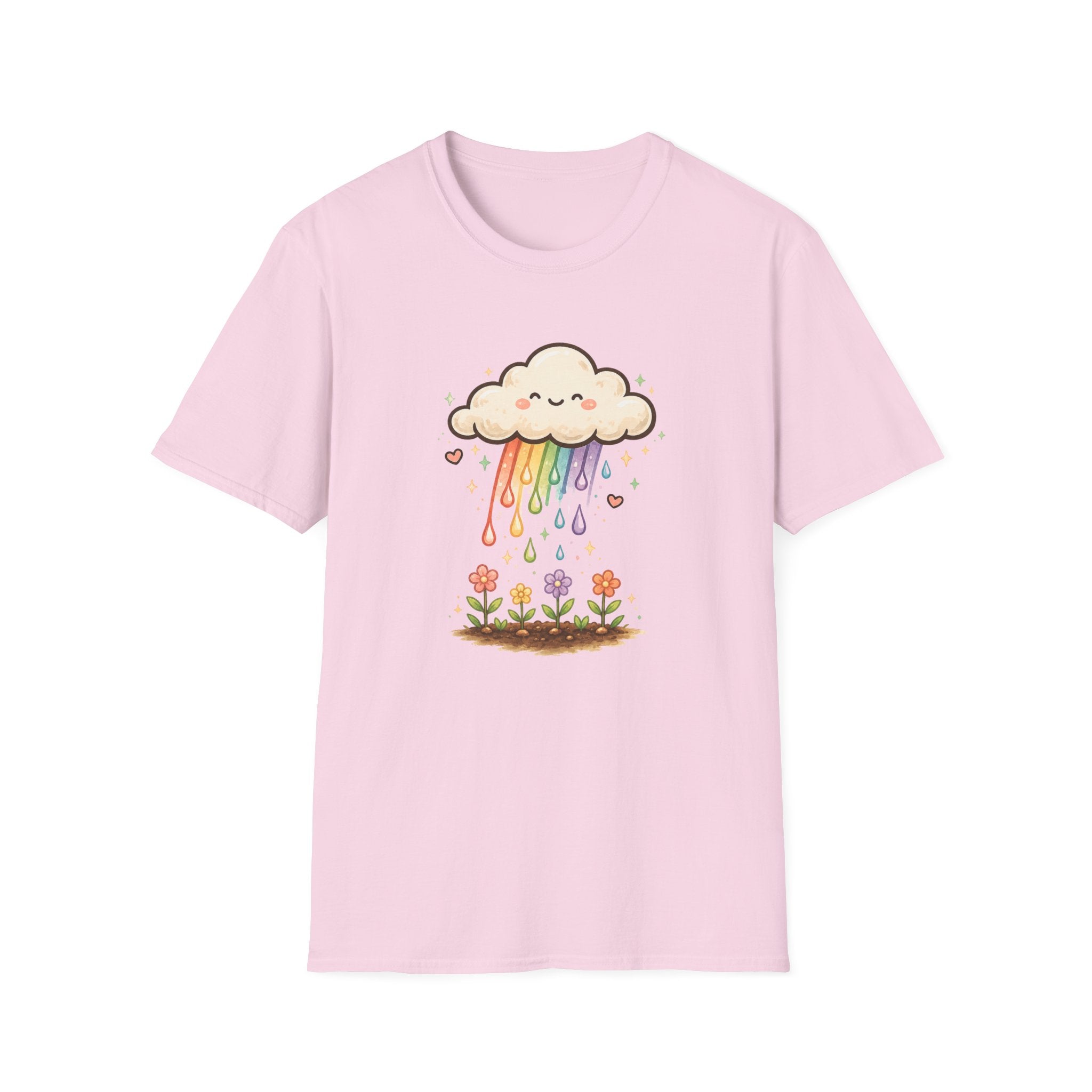 Rainbow Rain Flowers C1 T-Shirt