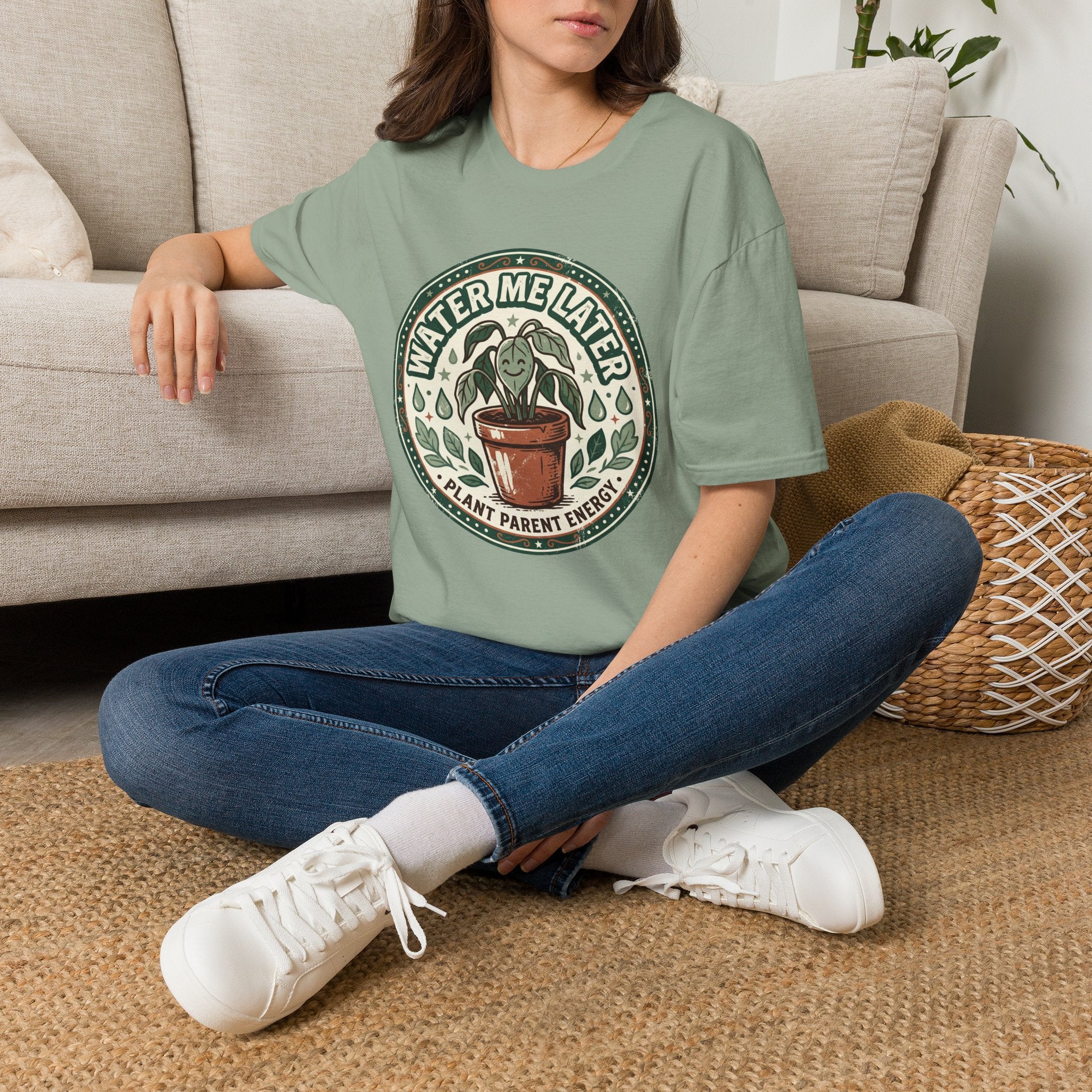 Water Me Later Retro Badge Design G1 T-Shirt