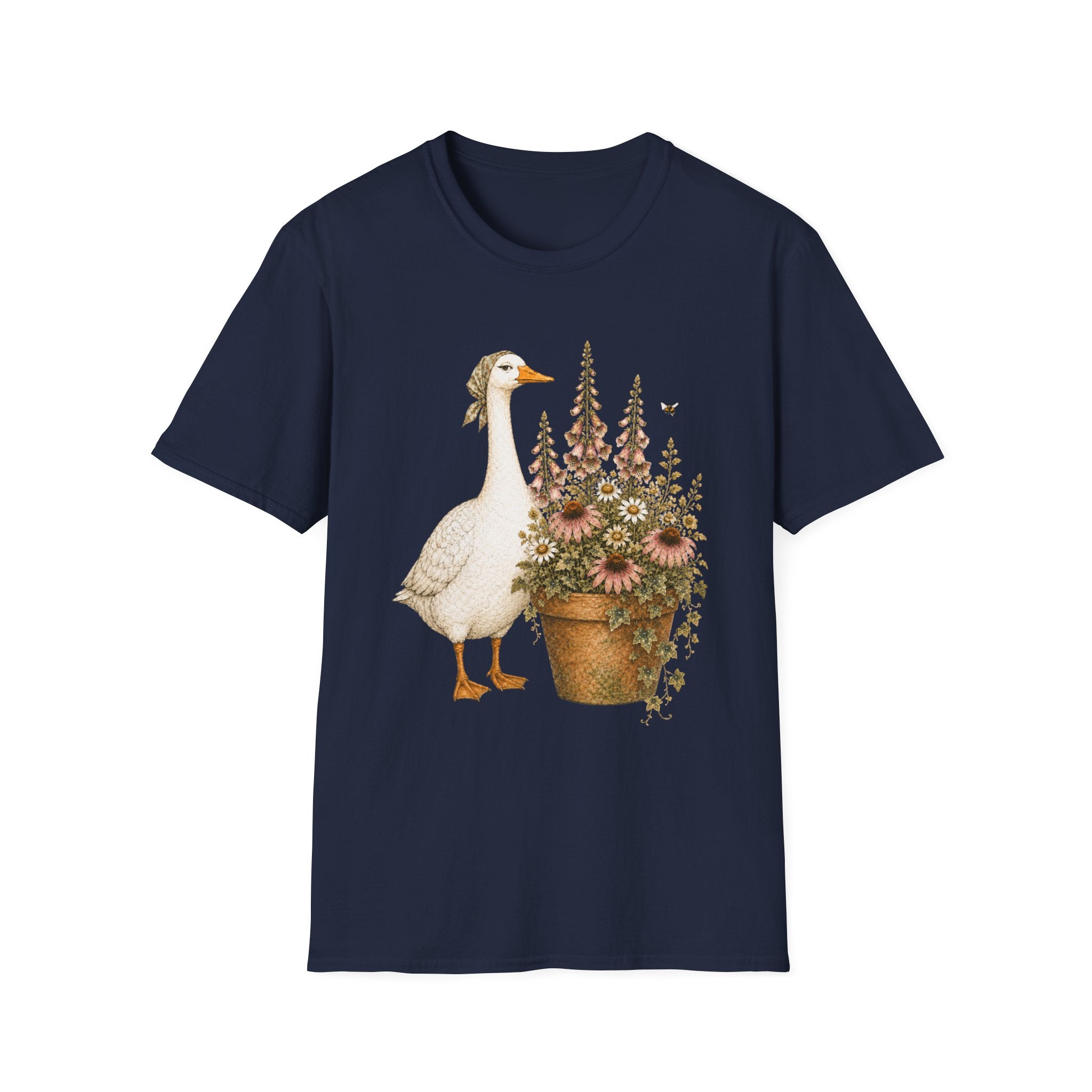 Mama Goose in a floral garden pot C1 T-Shirt