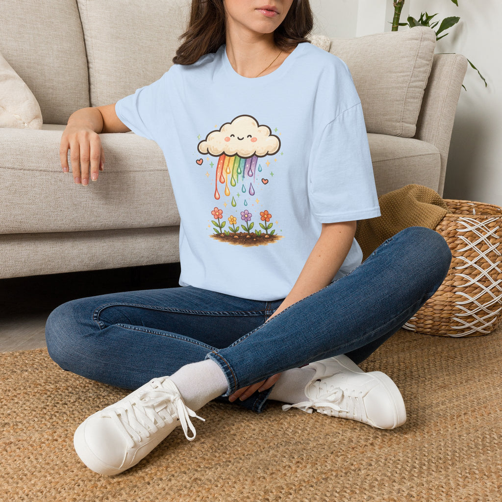 Rainbow Rain Flowers C1 T-Shirt