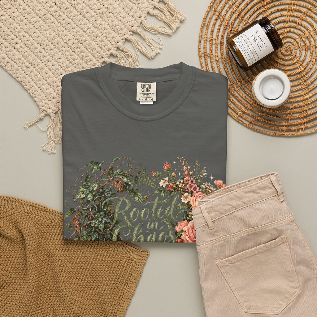 Rooted in Chaos Blooming in Spite of It Premium T-Shirt
