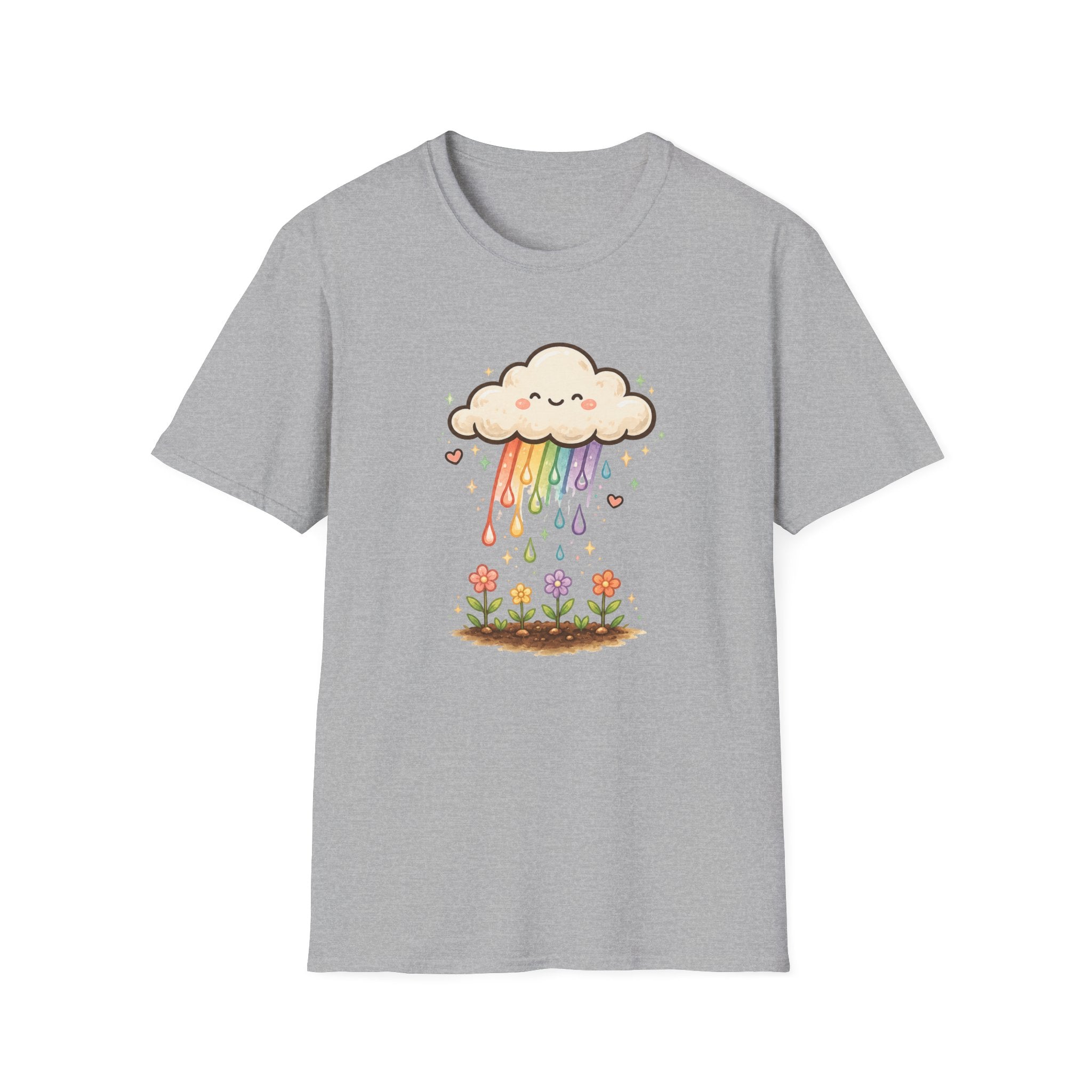 Rainbow Rain Flowers C1 T-Shirt