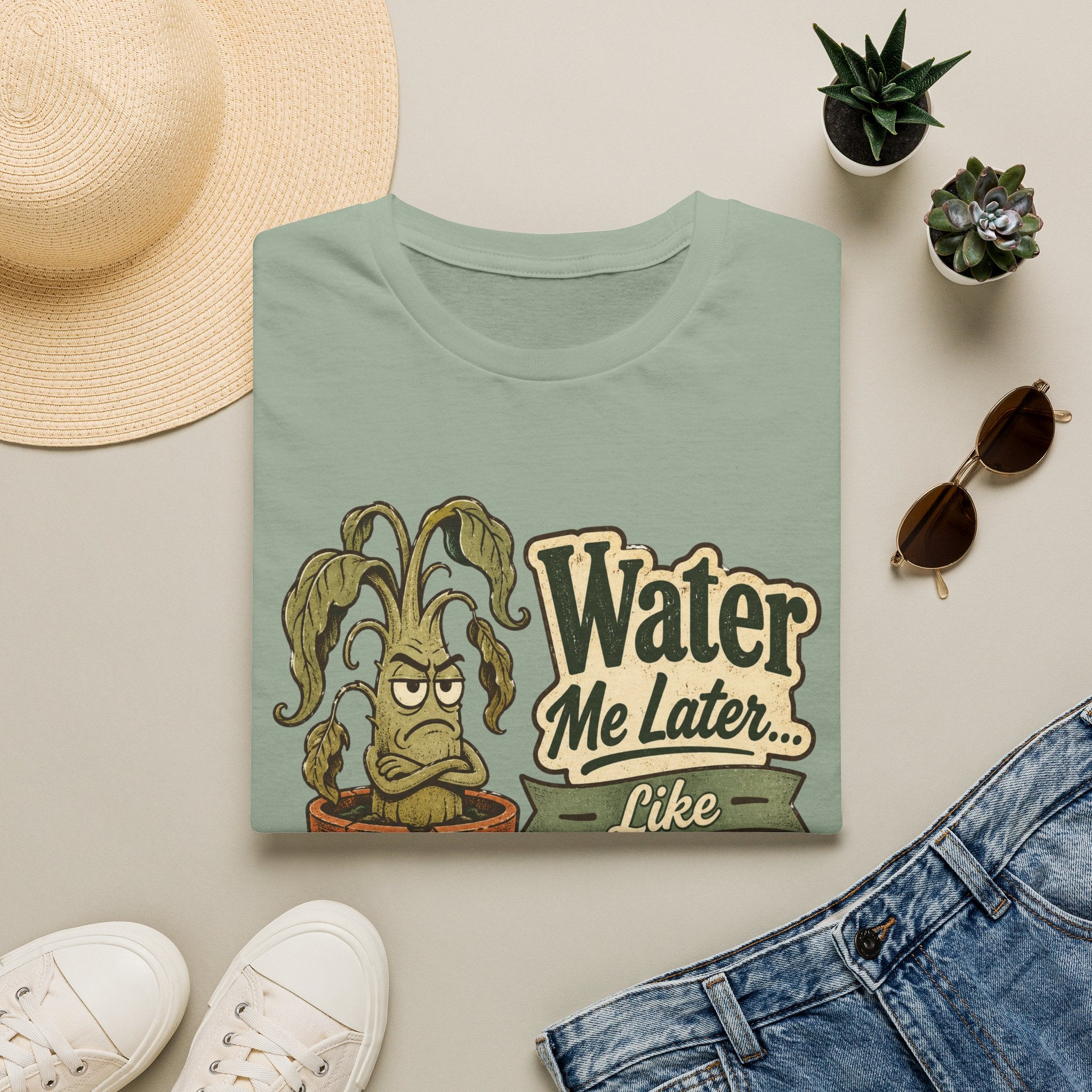 Water Me Later Underwatered Plant Sass C1 T-Shirt